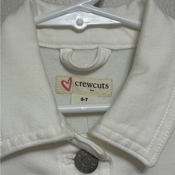 NWT J. Crew Factory Crewcuts Girls' White Jean Jacket - Size 6-7 - Picture 5 of 7